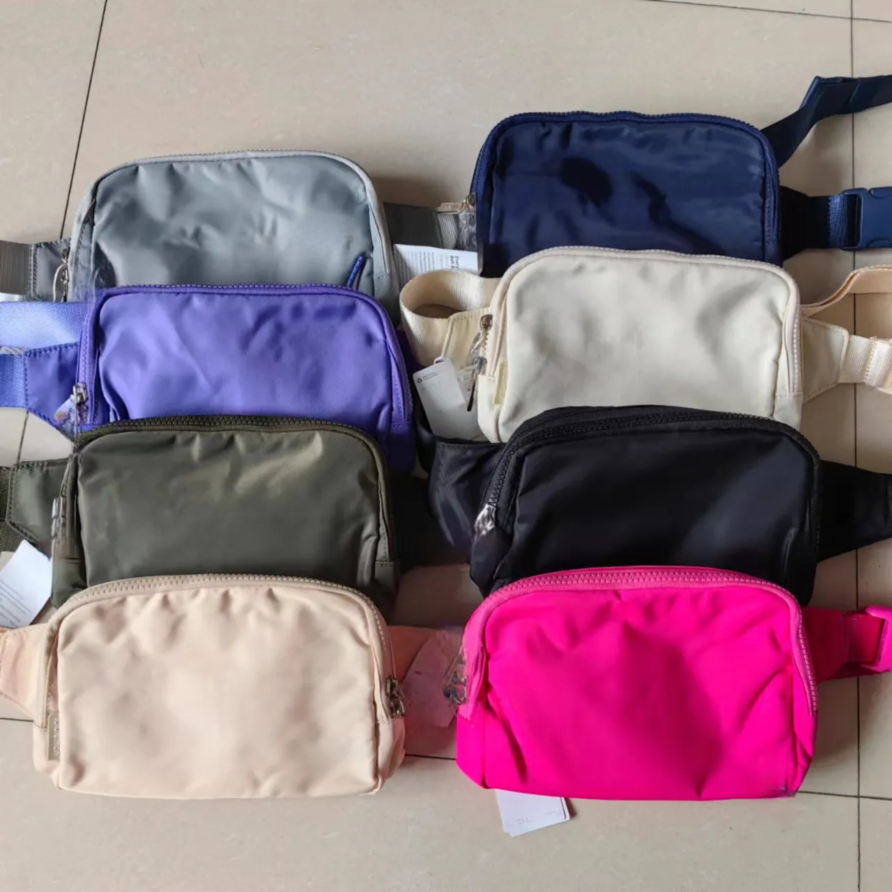 Waist Bags The 2L large sports waist bag nylon waterproof chest outdoor running crossbody bag 231024