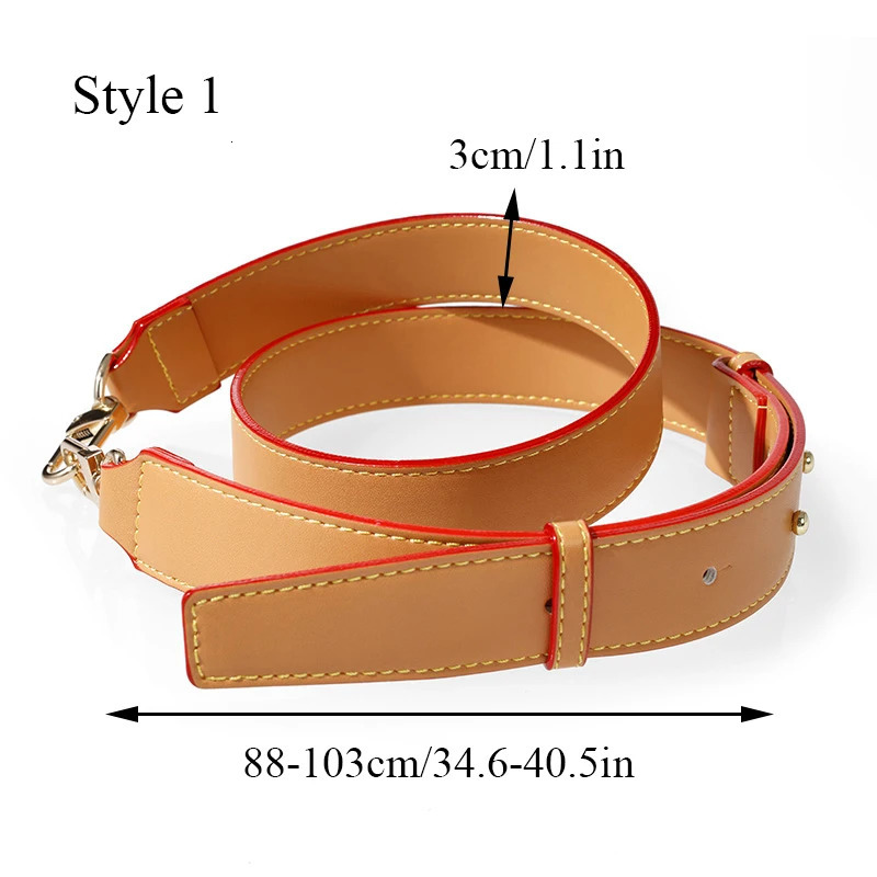 Bag Parts Accessories 100% Genuine Leather Cowhide Strap For Crossbody Shoulder Straps Replacement Adjustable Long Belts 231024