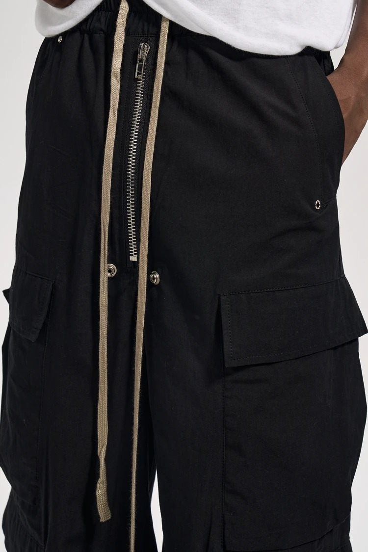 Mens Pants Vintage Zipper Side Pocket Cargo Flared Casual Men Y2k Baggy Japanese Streetwear Trousers 231024
