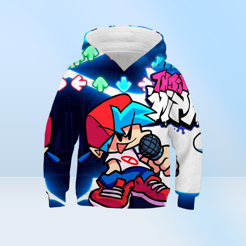 Game Clothing Friday Night Funki Boys 3D Childrens Hoodie Autumn Kids For Teenagers Anime Clothes 2201132623