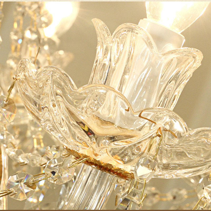 European crystal chandelier living room lamp restaurant bedroom household lamp villa staircase dining room candle lamps