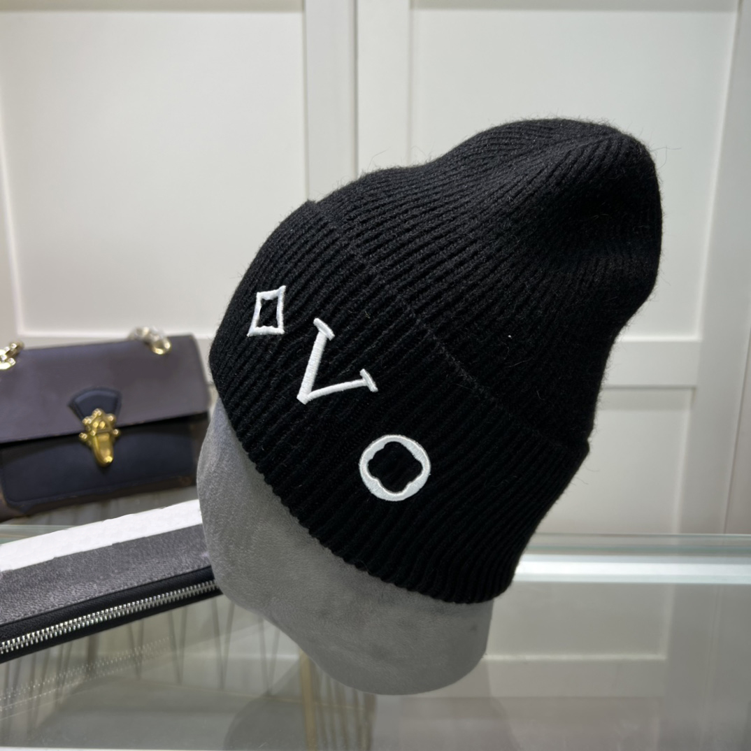 Beanie/Skull Caps designer beanie embroider Knitted Hat embroidery Warm Classic trend autumn winter Elegance versatile temperament Casual fashion gift