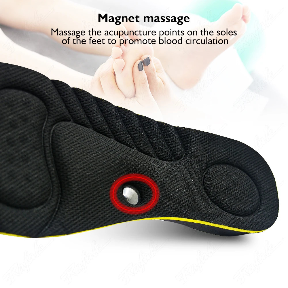 Shoe Parts Accessories Height Increase Insoles Cushions 25cm Magnet Massage Invisible Lift Adjustable Cut Shoes Heel Insert Taller Support Pads 231024