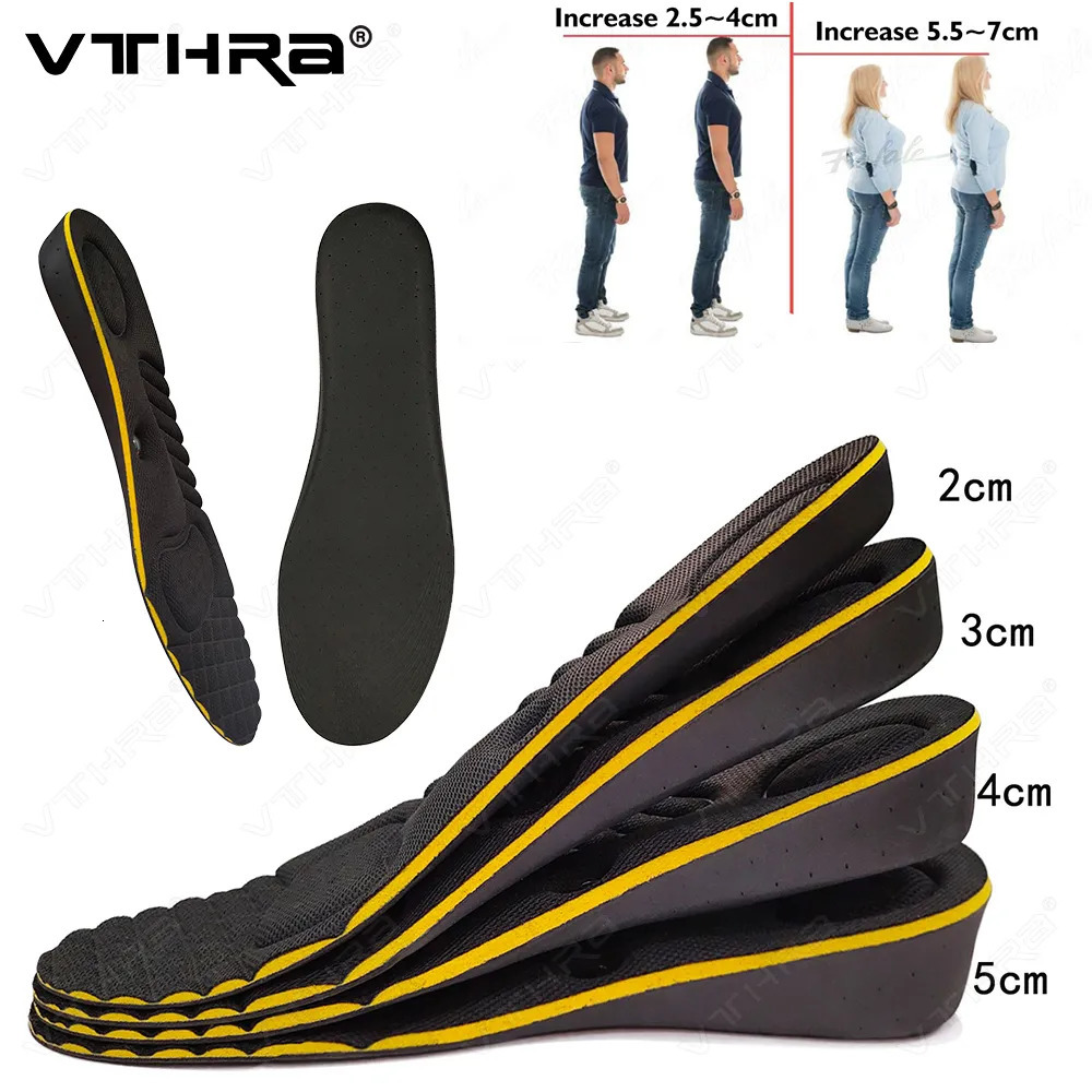 Shoe Parts Accessories Height Increase Insoles Cushions 25cm Magnet Massage Invisible Lift Adjustable Cut Shoes Heel Insert Taller Support Pads 231024