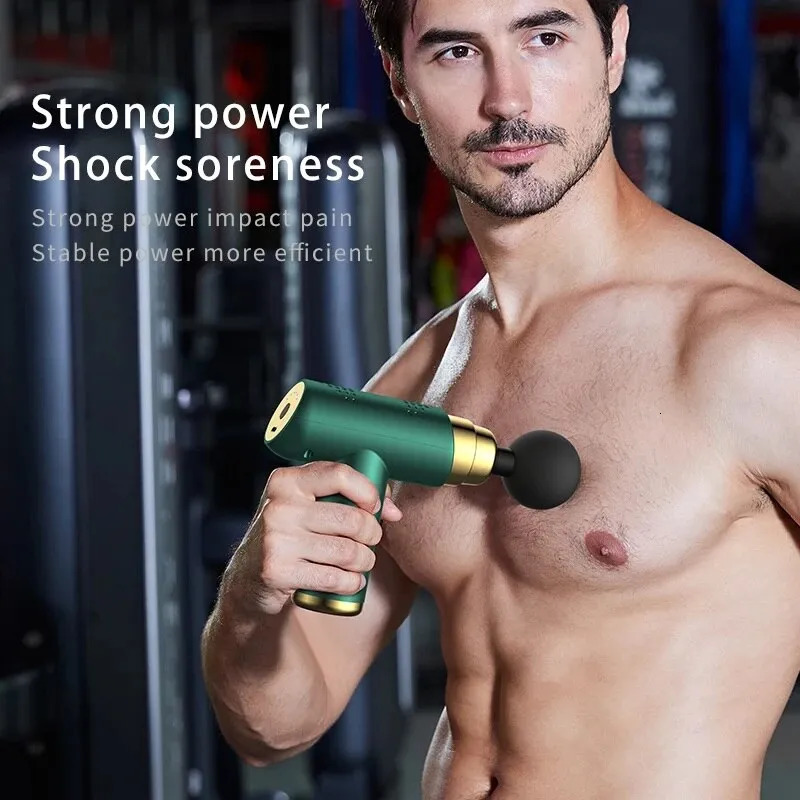 Full Body Massager Portable Mini Massage Gun Pistol For Neck Deep Tissue Muscle Relaxation Gout Pain Relief 231023