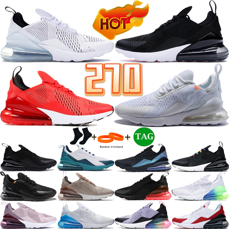 Mens 270 Running Shoes 270s men triple black white gum barely rose 270c women Throwback Future metallic gold midnight navy volt habanero red hot punch sneakers