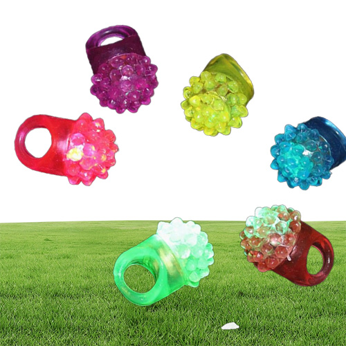 LED Finger Ring Strawberry Glow Glove Torch Lights Flash Beams Light Halloween Party LED Toys Wedding452x