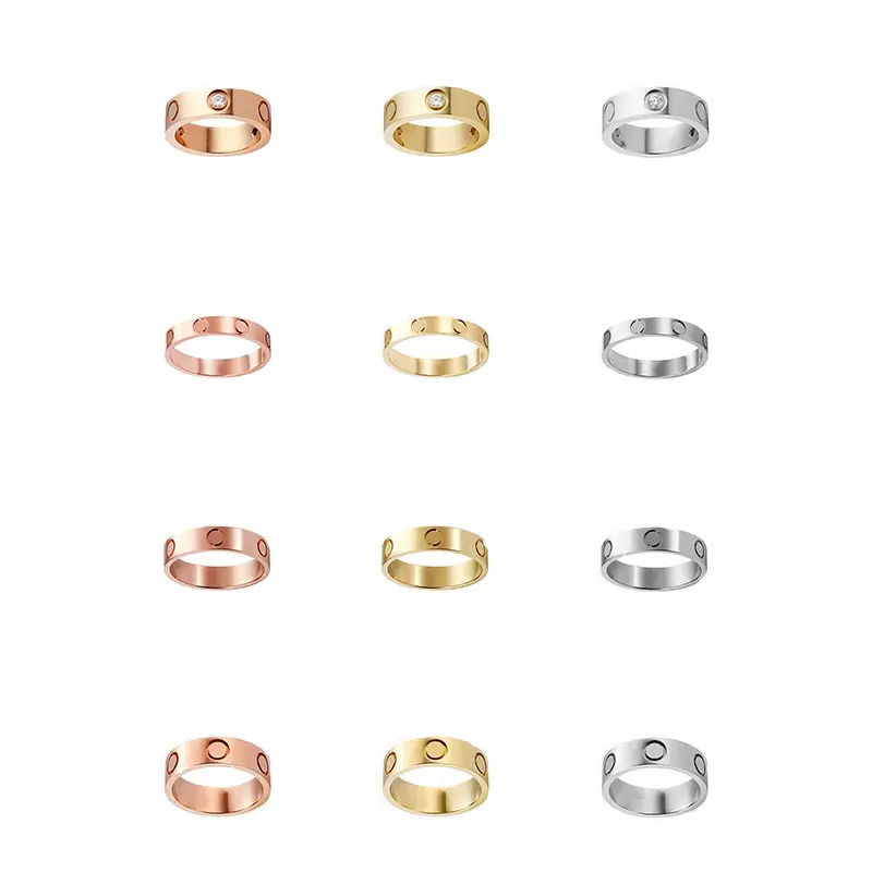 Designer Ring Luxury Jewelry Gold ring For Women Titanium Steel Alloy Gold-Plated Process Fashion Accessories Never Fade Not Allergic designer Ring men with diamond