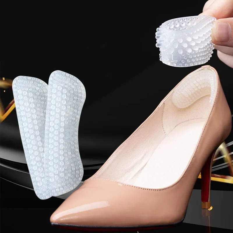 Shoe Parts Accessories 4PCS Silicone Heel Stickers Heels Grips for Women Men Anti Slip Cushions NonSlip Inserts Pads Foot Care Protector 231024