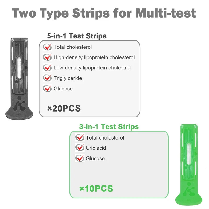 Other Health Beauty Items Kit de Test domicile compteur urique Total HDL LDL et 231023