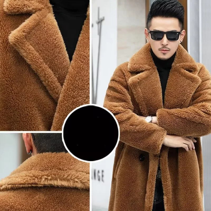 Men's Down Parkas Fur Warm Long Jacket 2023 Winter Men Snow Wear Coat Clothing Thicken Fleece Jackets 231023