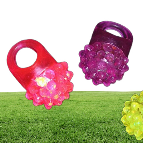 LED Finger Ring Strawberry Glow Glove Torch Lights Flash Beams Light Halloween Party LED Toys Wedding452x
