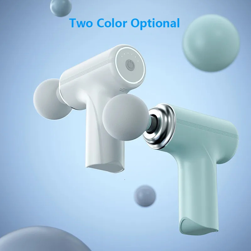 Full Body Massager Intelligent Massage Gun Mini Fascia Portable 6 Speeds Percussion Muscle Low Noise Back Neck Pain Relief Relaxation 231023