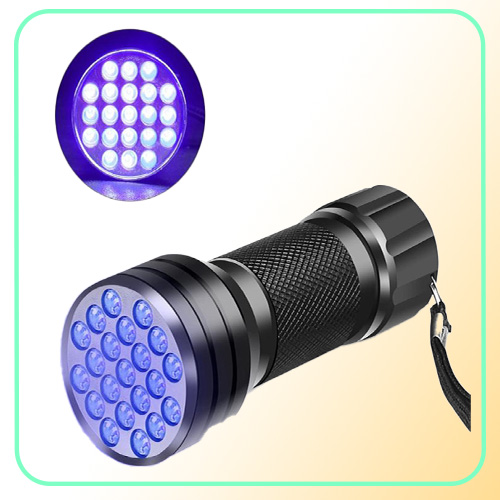 Mini 21 LED Black Light Stealth Marker Flashlight UV Ultraviolet Torch Light