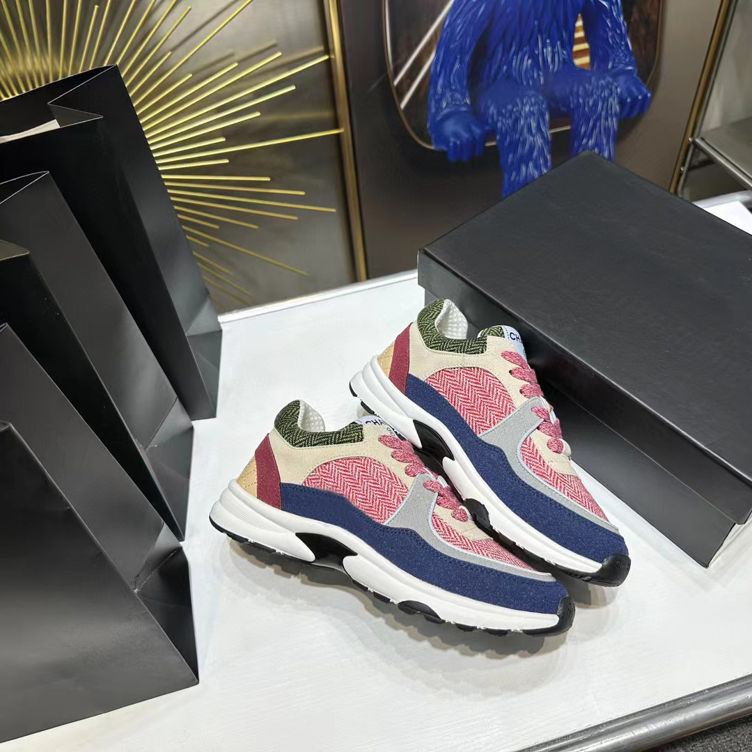 Womens Leather Vintage Casual Sneakers Platform Designer Athltiec Shoes Trainers Fashion Multi-color Sneakers