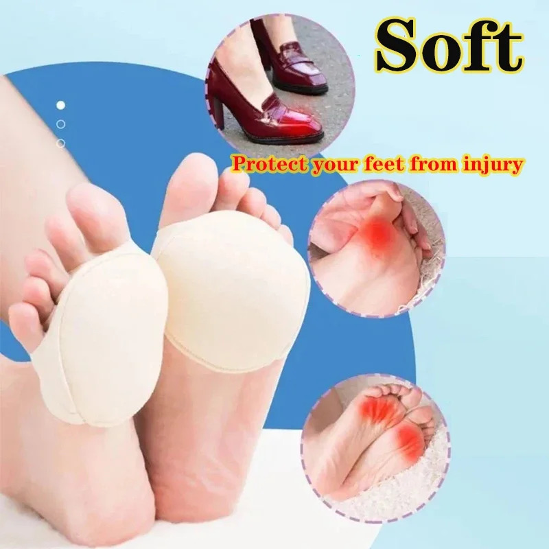 Shoe Parts Accessories 24Pcs Five Toes Forefoot Pads Women High Heels Half Insoles Calluses Corns Foot Pain Care Absorbs Shock Socks Toe Pad Inserts 2