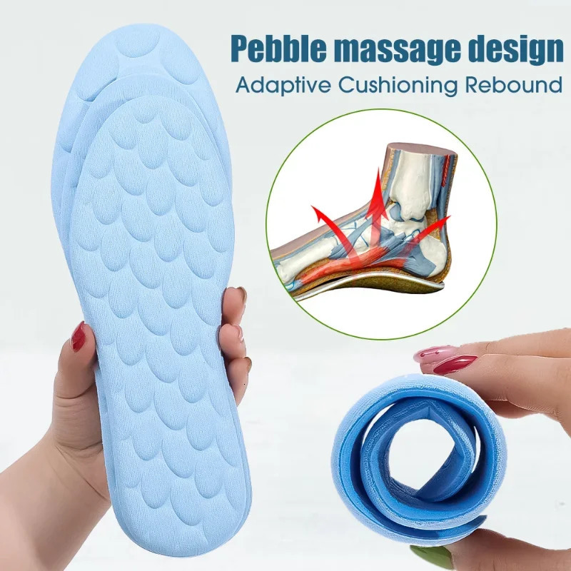 Shoe Parts Accessories 24pcs Soft Massage Memory Foam Insoles for Sport Running Shoes Sole Breathable Cushion Pads Women Men Feet Orthopedic 231024