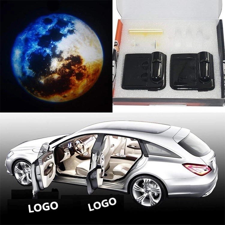 PAMPSEE 2 Pcs Wireless Car Door Led Logo Laser Projector LED Welcome Light Ghost Shadow Light for Corolla Cadillac Buick BYD Golf Kia Custom drawing i