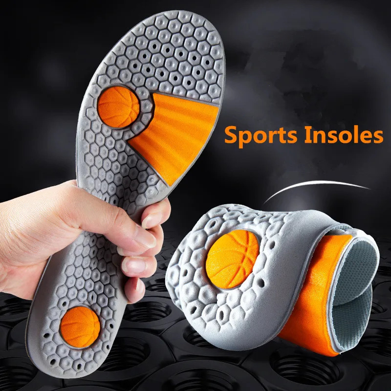 Shoe Parts Accessories 1Pair Sport Comfort Running Baskets Insole for Feet Men Shoes Insoles Shock Absorption Thick Sole Non Slip Pads 231024