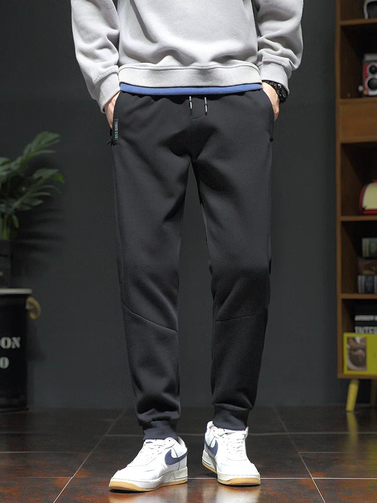 Mens Pants Autumn Jogger Big Size Sportswear Zip Pockets Slim Grey Sweatpants Cotton Casual Track Trousers for Men 8XL 231024