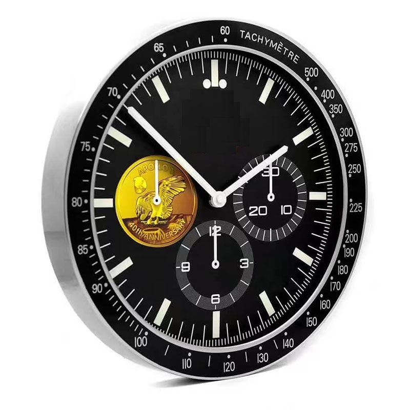 Wall Clocks Date Speedmaster Series Office Bedroom Living Room High-grade Silent Luminous Green Water Ghost Decorative -modern