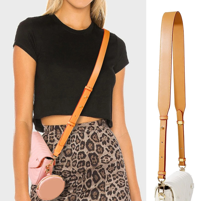 Bag Parts Accessories 100% Genuine Leather Cowhide Strap For Crossbody Shoulder Straps Replacement Adjustable Long Belts 231024