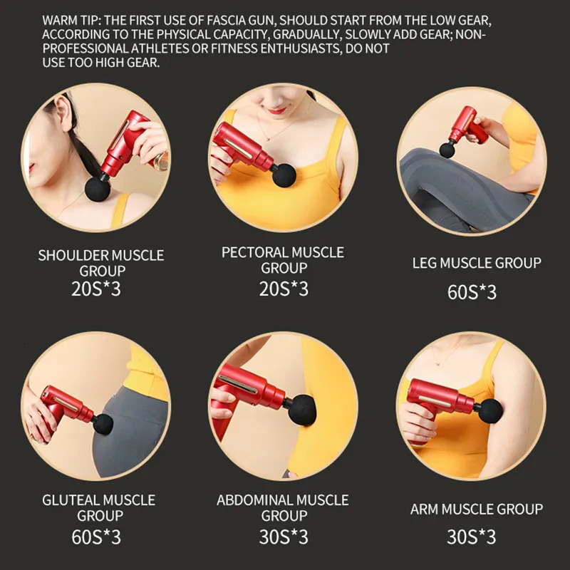 Full Body Massager Electric Massage Gun Deep Muscle Massageador Salud Neck Relax Health Care Slimming Cellulite Shaping Pain LCD Mini 231023