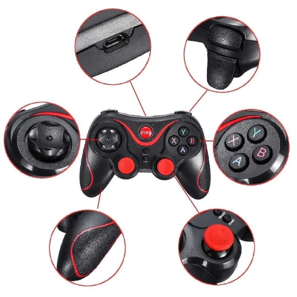 Game Controllers Joysticks Wireless Bluetooth-compatible Game Controller for Android Mobile Phone TV BOX Computer Joystick for Tablet PC TV Gamepad Co