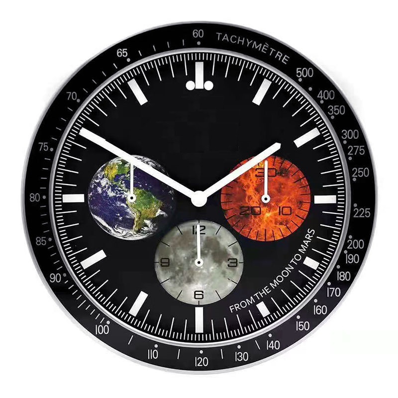 Wall Clocks Date Speedmaster Series Office Bedroom Living Room High-grade Silent Luminous Green Water Ghost Decorative -modern