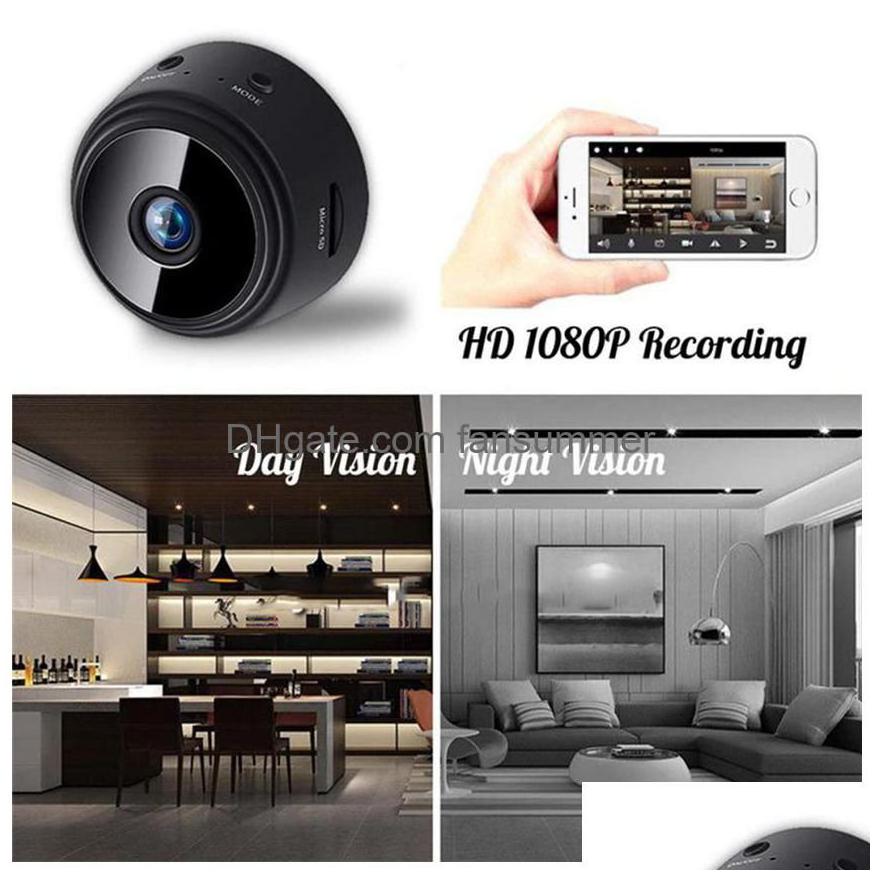 Ip Cameras Hd 1080P Mini Protable Wifi A9 Security Camera Video Recorder Family Matte Night Vision Dv Car Dvr Cam Sq8 Sq11 Drop Delive Deliv