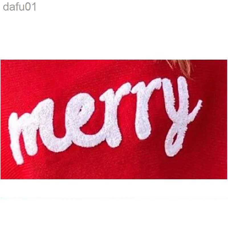 Women's Sweaters Fall Winter 2023 Sweater Women Holiday Red Merry Letters Loose Sweater Turtleneck Batwing Sleeve Pullover Tops Jumper 38916L2310