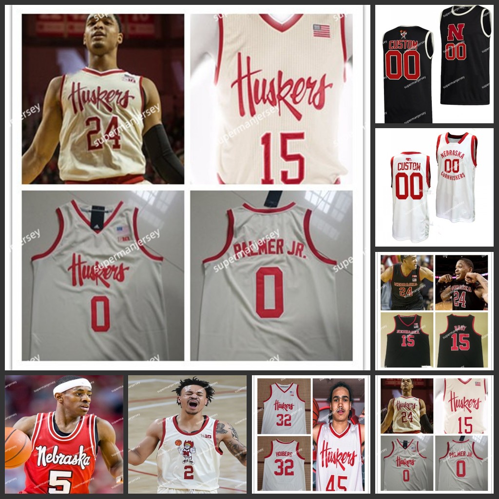 Brice Williams Nebraska Cornhuskers Basketball Jersey Ahron Ulis Jarron Coleman 11 Eli Rice 21 Matar Diop 24 Jeffrey Grace III Nebraska Jerseys Custom Stitched Mens