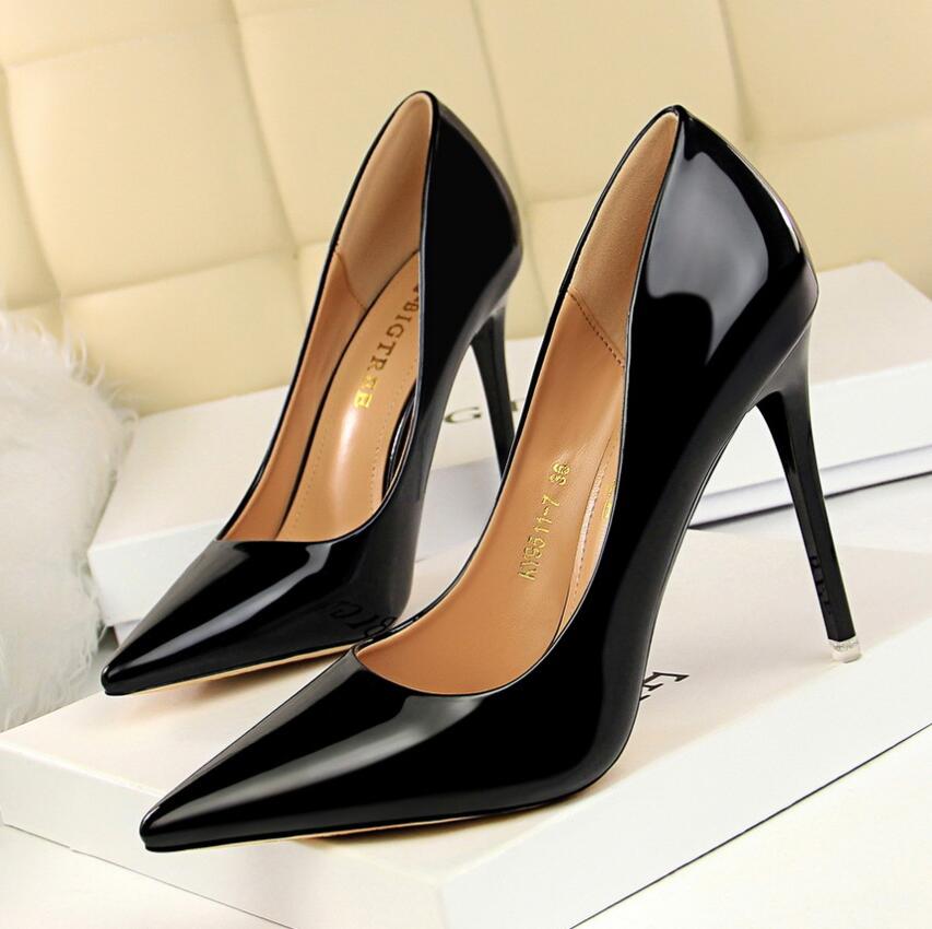 Women Dress Shoes High-heeled Luxurys Designers Shoe 6.5cm 9.5cm Heels Leather Wedding Bottoms Shoess With Shoes Box