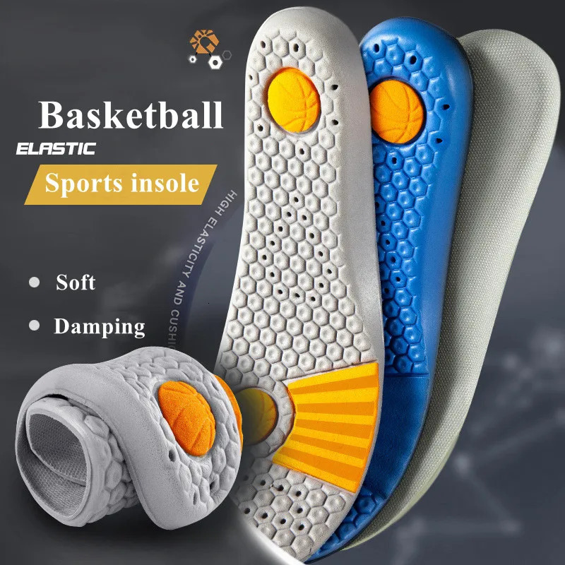 Shoe Parts Accessories 1Pair Sport Comfort Running Baskets Insole for Feet Men Shoes Insoles Shock Absorption Thick Sole Non Slip Pads 231024