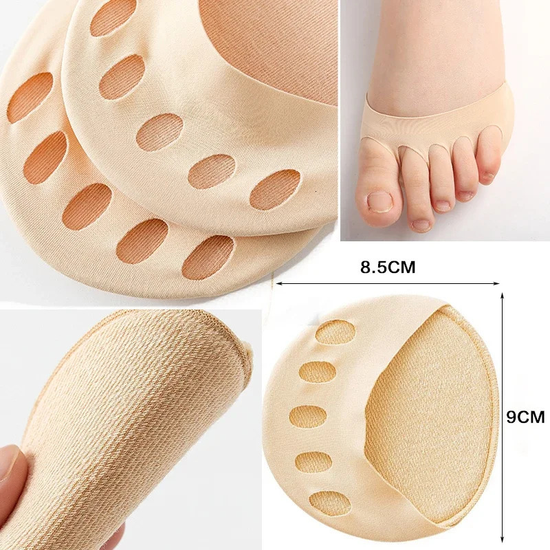 Shoe Parts Accessories 24Pcs Five Toes Forefoot Pads Women High Heels Half Insoles Calluses Corns Foot Pain Care Absorbs Shock Socks Toe Pad Inserts 2
