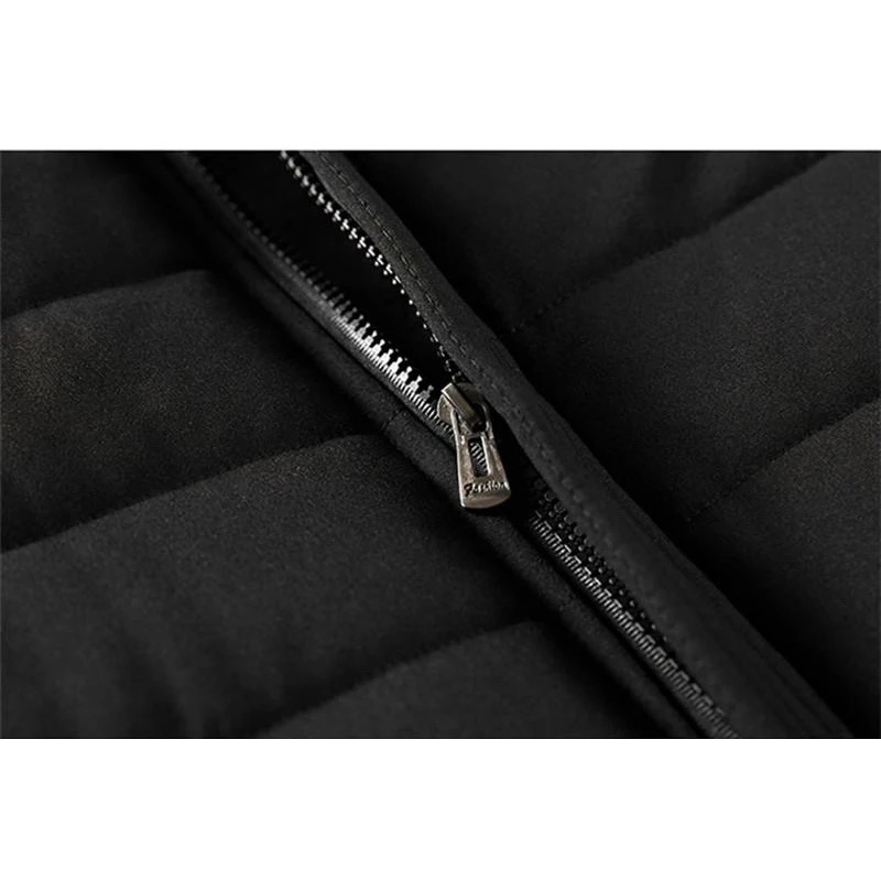 Mens Down Parkas Warm Jacket Winter Coats Fur Collar Windbreaker Cotton Padded Anorak Thick Black Coat Male Casual Fleece Men 231024