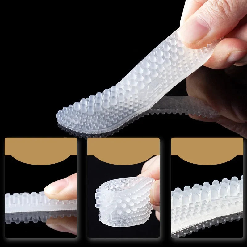 Shoe Parts Accessories 4PCS Silicone Heel Stickers Heels Grips for Women Men Anti Slip Cushions NonSlip Inserts Pads Foot Care Protector 231024