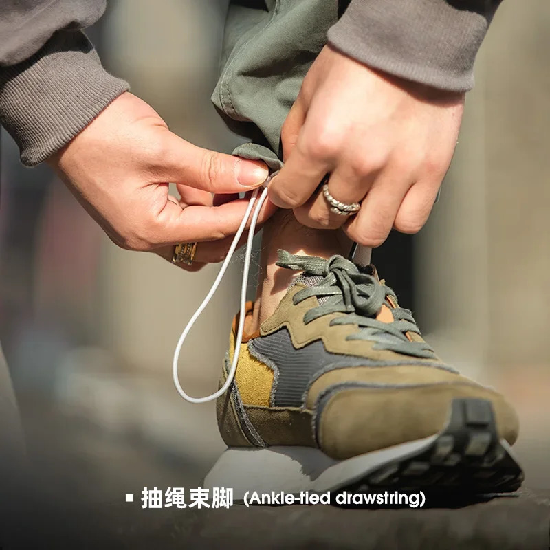 Mens Pants Maden Easy Cargo For Men Loose Casual Pocket Rope Drawstring Pant Overalls Vintage Man Clothing 231024