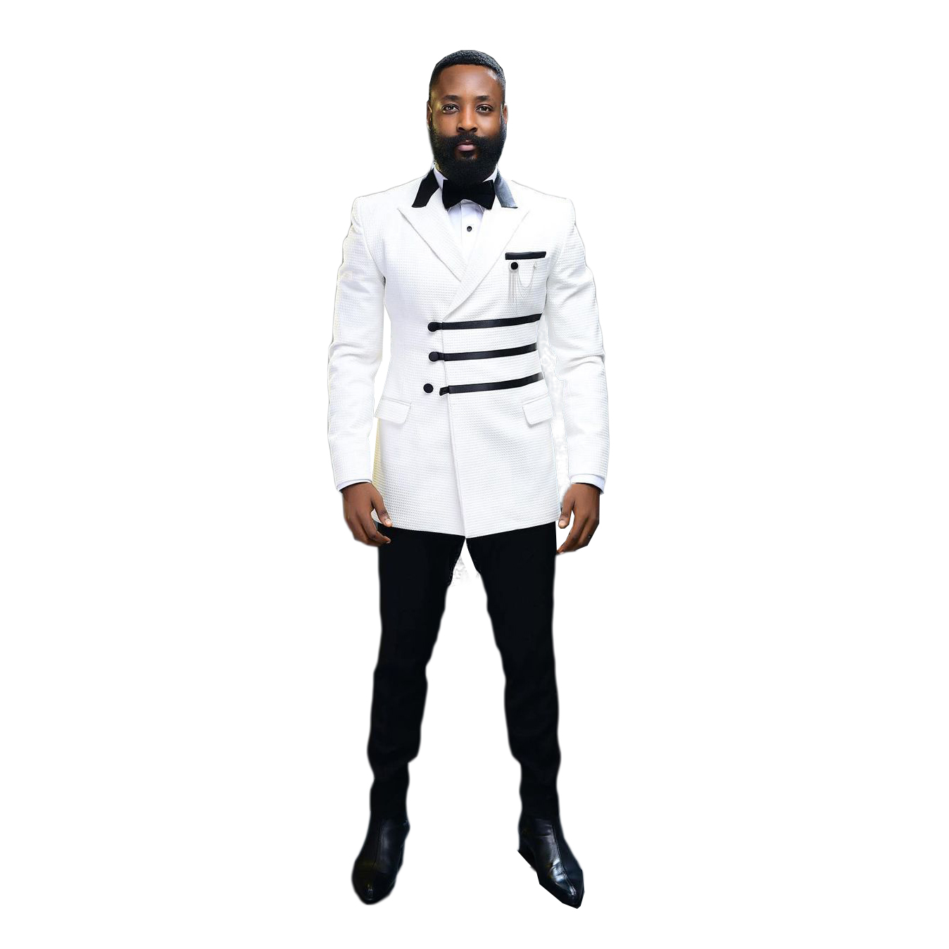 Latest White Suits For Men Wedding Slim Fit Peaked Lapel Jacket Pants 2 Pieces Tailor Made Luxury Homecoming Business Tuxedos