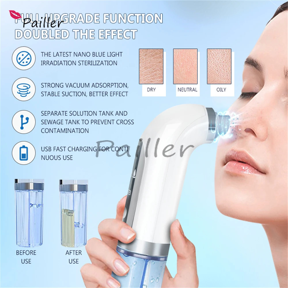 Cleaning Tools Accessories USB Charging Blackhead Meter 400mAh Electric Vacuum Acne Pore Cleaner Water Cycle Skin Deep Beauty Care 231023