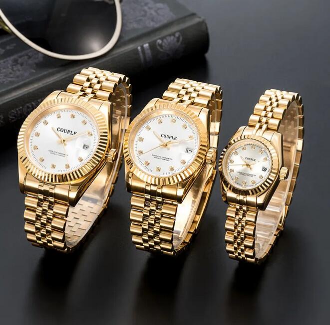 Cases Mens Automatic Mechanical Watch Silver Strap Sapphire Glass Stainless Waterproof Wristwatch Gold Watches