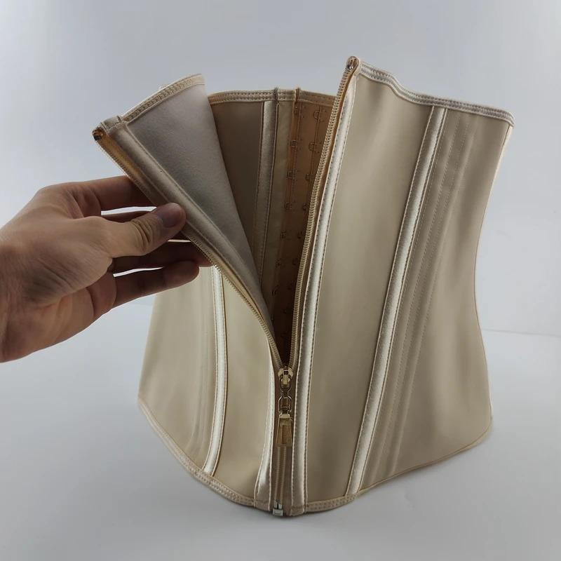 Waist Tummy Shaper Steel Bone Latex Trainer Women Binders And Sexy Corset Modeling Strap Body Colombian Girdles Slimming Belt 231024