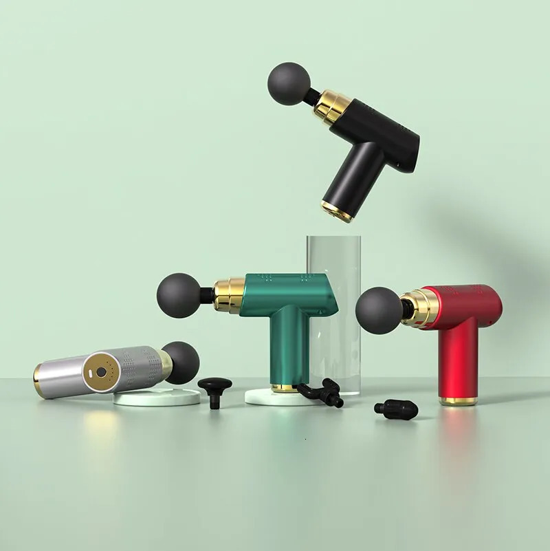 Full Body Massager Portable Mini Massage Gun Pistol For Neck Deep Tissue Muscle Relaxation Gout Pain Relief 231023