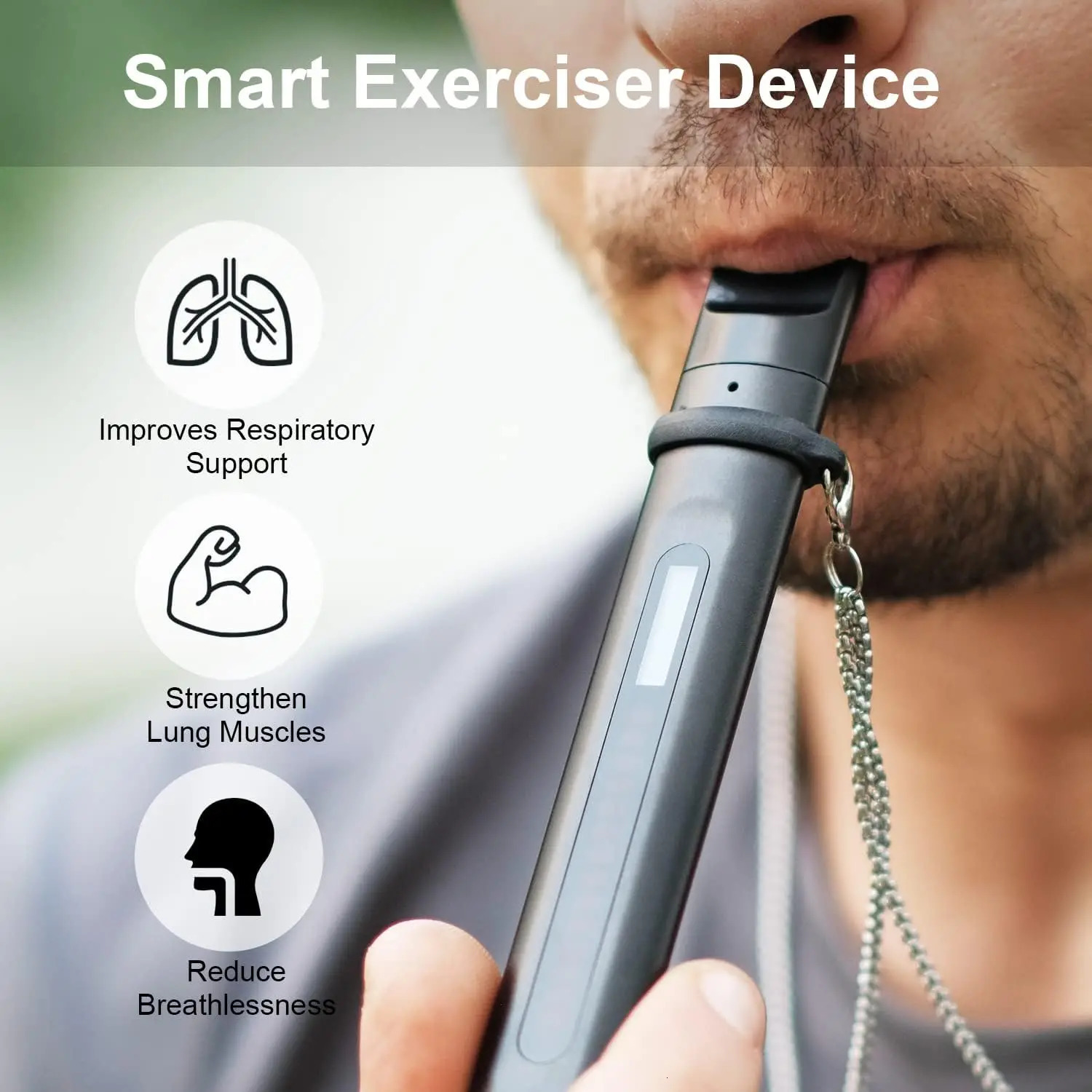 Other Health Beauty Items Smart Breathing Trainer Exercise Device with Breath Monitor App to Strengthen Muscles 231023