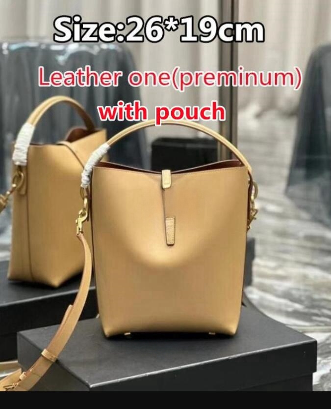 New leather bucket bags two straps hobo shoulder bag luxury design purse