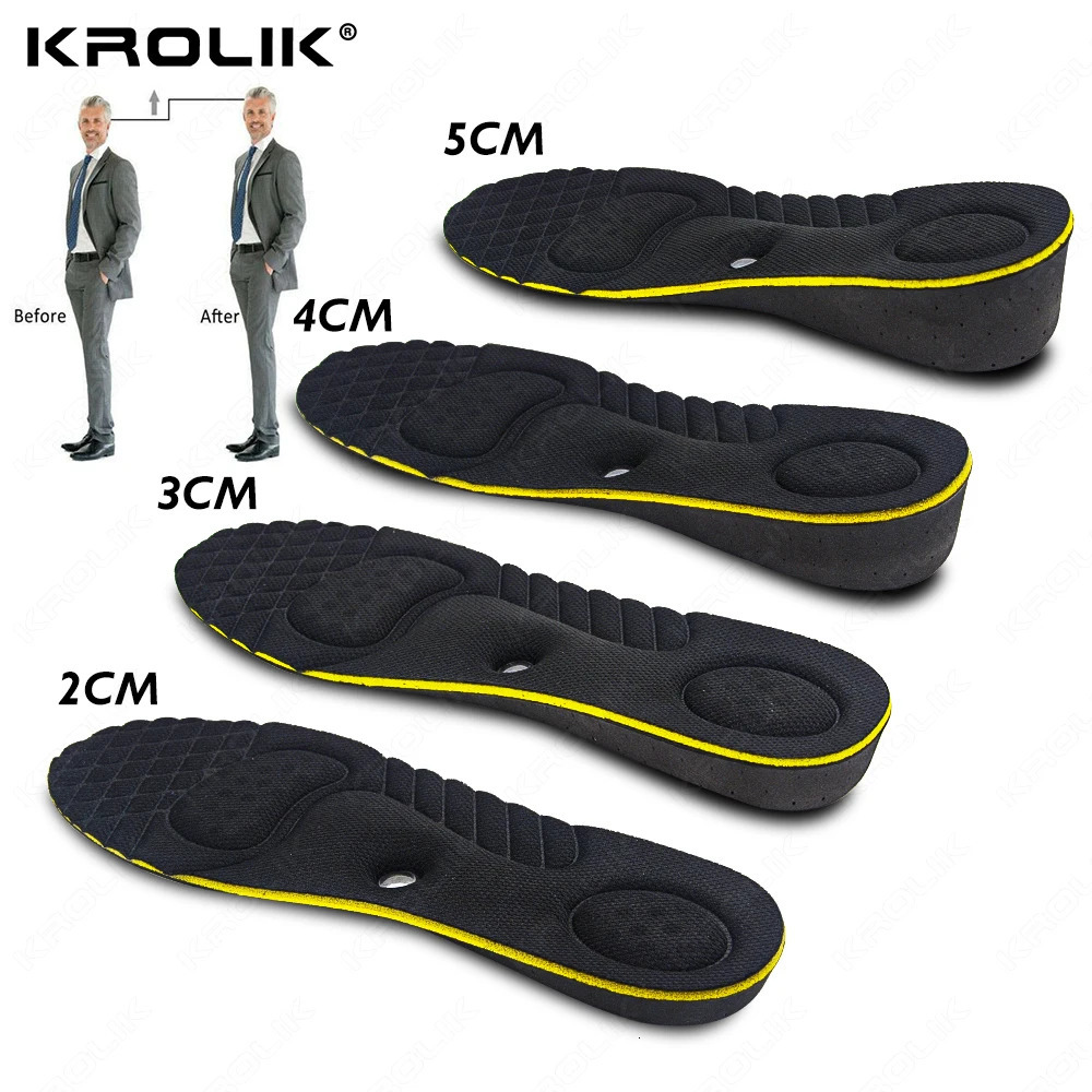 Shoe Parts Accessories Magnet Massage Height Increase Insoles For Women Men 2345 Cm Up Invisiable Arch Support Orthopedic Heighten Lift 231024