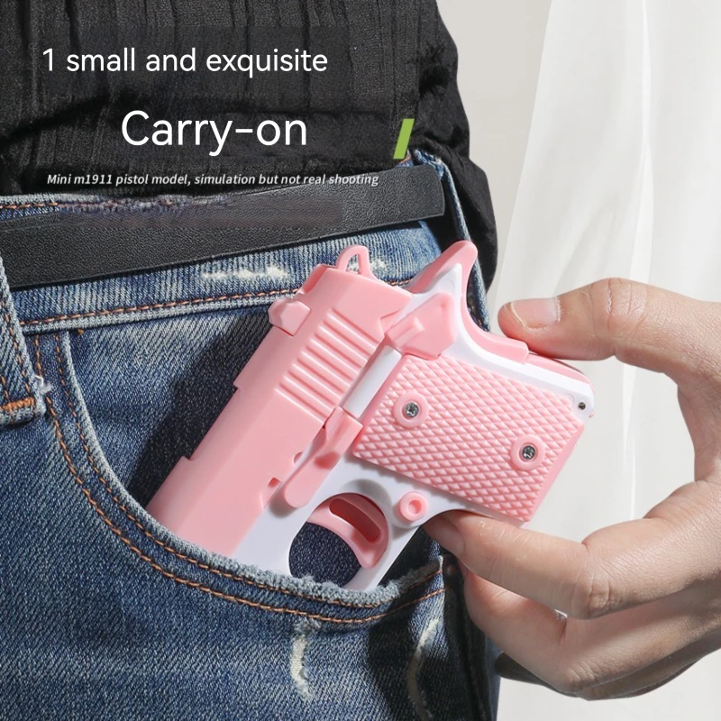MINI 3D Toy Gun Model Cannot Shoot M1911 Colt Fidget Depression Toy Adults Toy Pistol Luminous Boys Birthday Gifts