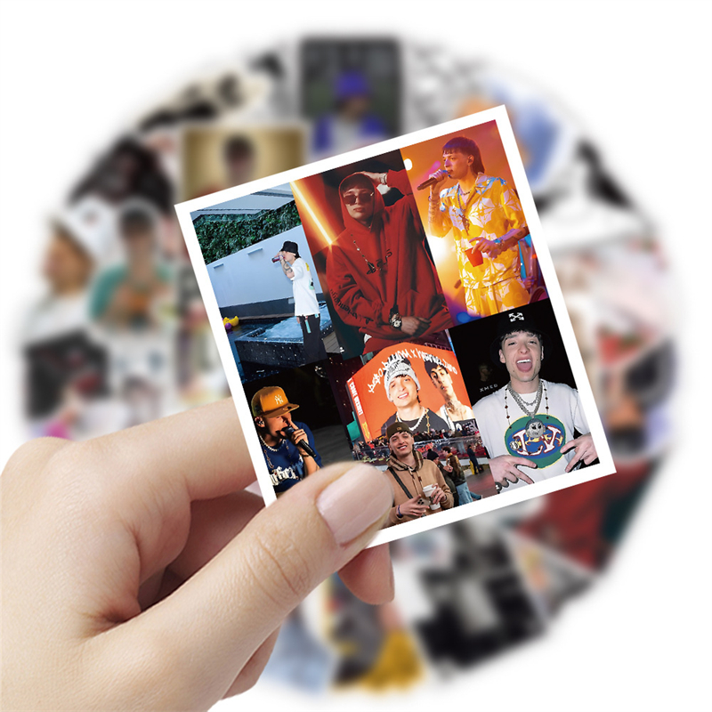 53Pcs Hot Singer Peso Pluma Stickers Rapper Graffiti Stickers for DIY Luggage Laptop Skateboard Motorcycle Bicycle Stickers