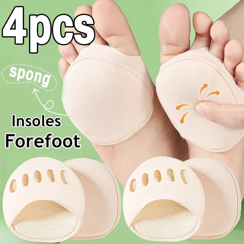 Shoe Parts Accessories 24Pcs Five Toes Forefoot Pads Women High Heels Half Insoles Calluses Corns Foot Pain Care Absorbs Shock Socks Toe Pad Inserts 2