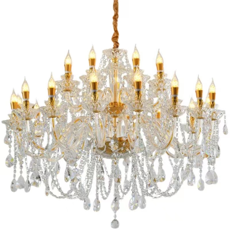 European crystal chandelier living room lamp restaurant bedroom household lamp villa staircase dining room candle lamps